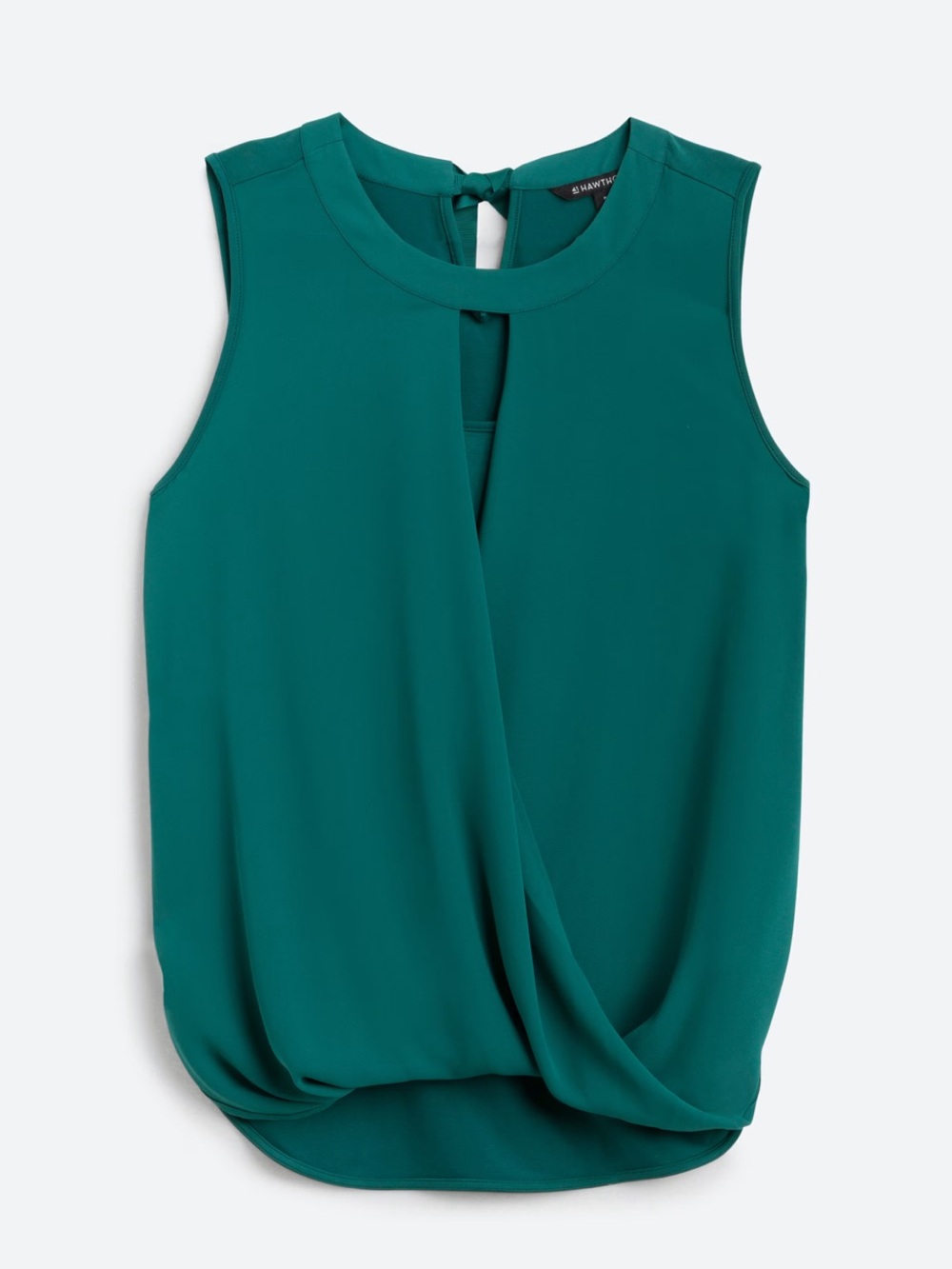 Dark green sleeveless blouse